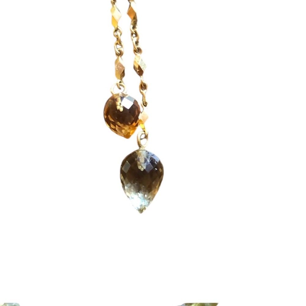 OOAK Stunning Calming, Renewal Peridot necklace with Citrine Briolettes - Picture 4 of 11